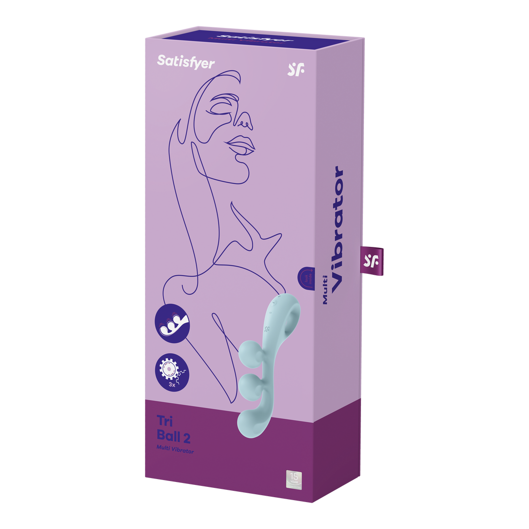 Tri Ball 2 - Multi Vibrator - Light Blue Blauw - 2