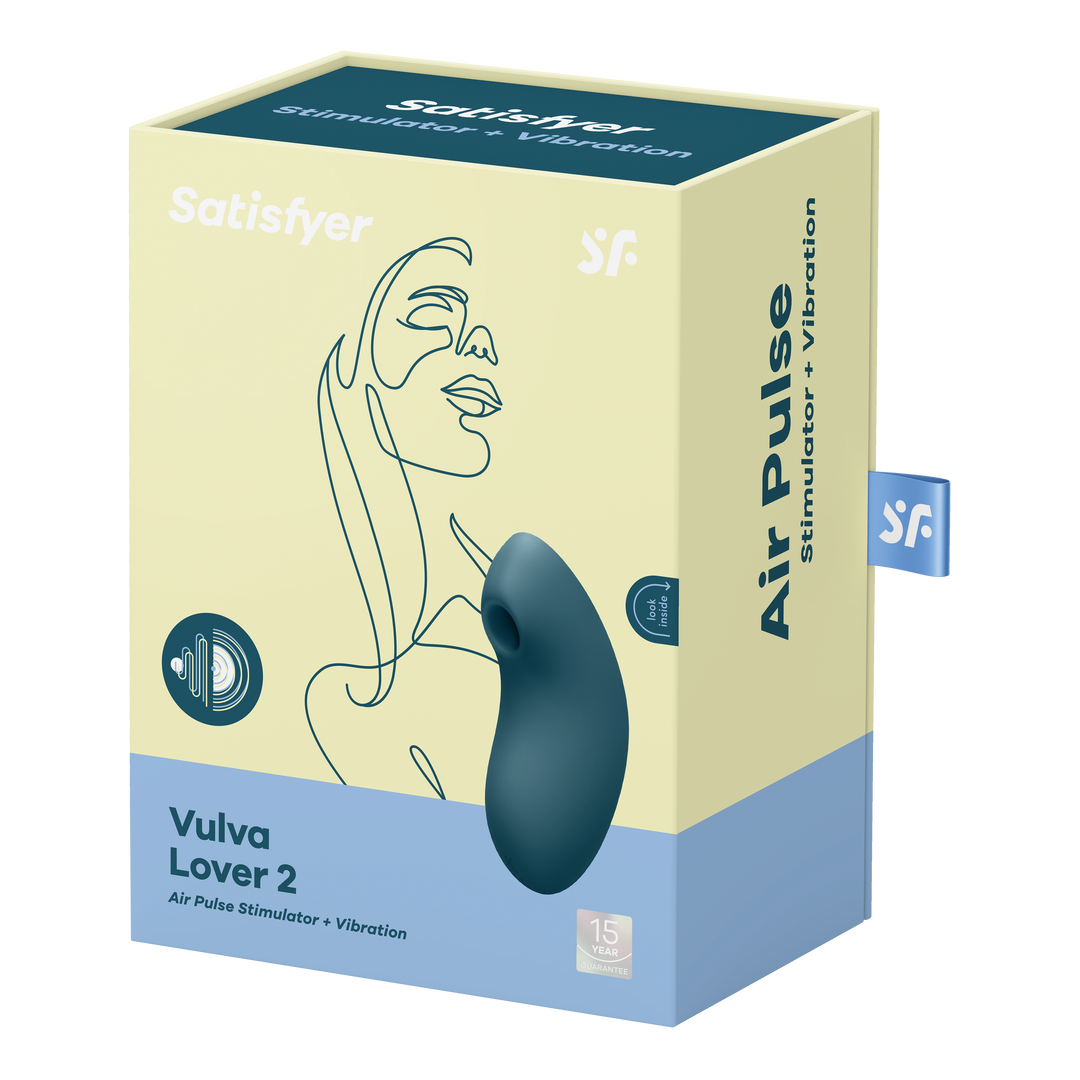 Vulva Lover 2 - Double Air Pulse Vibrator - Blue Groen - 2