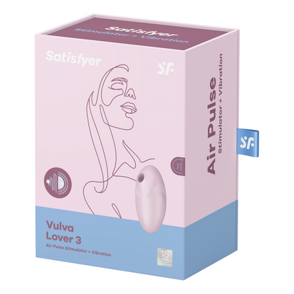 Vulva Lover 3 - Double Air Pulse Vibrator - Pink Rood - 3