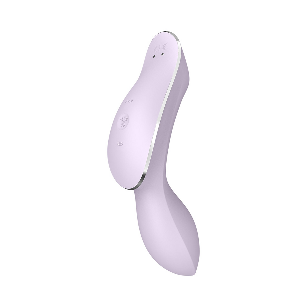 Curvy Trinity 2 - Insertable Air Pulse Vibrator - Violet Paars - 1