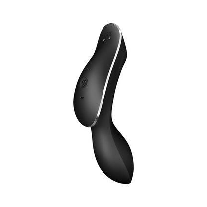 Curvy Trinity 2 - Insertable Air Pulse Vibrator - Black Zwart - 2