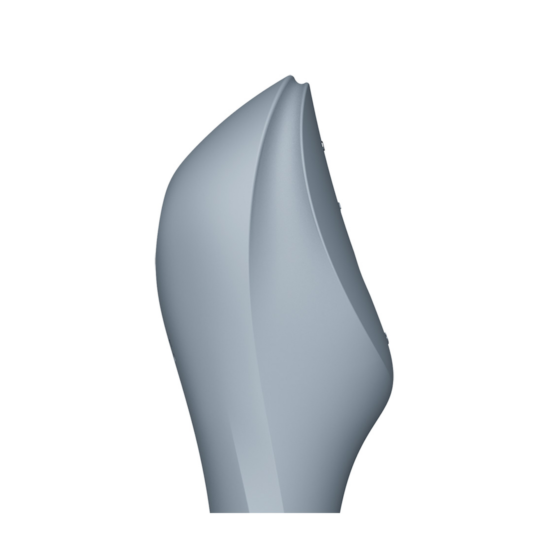 Curvy Trinity 3 - Insertable Air Pulse Vibrator - Bluegrey Grijs - 2