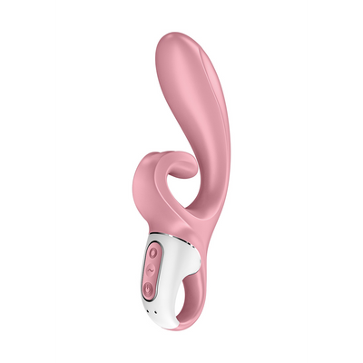 Hug Me - Rabbit Vibrator with Tongue Tip for Clitoris Stimulation - Pink Roze - 1