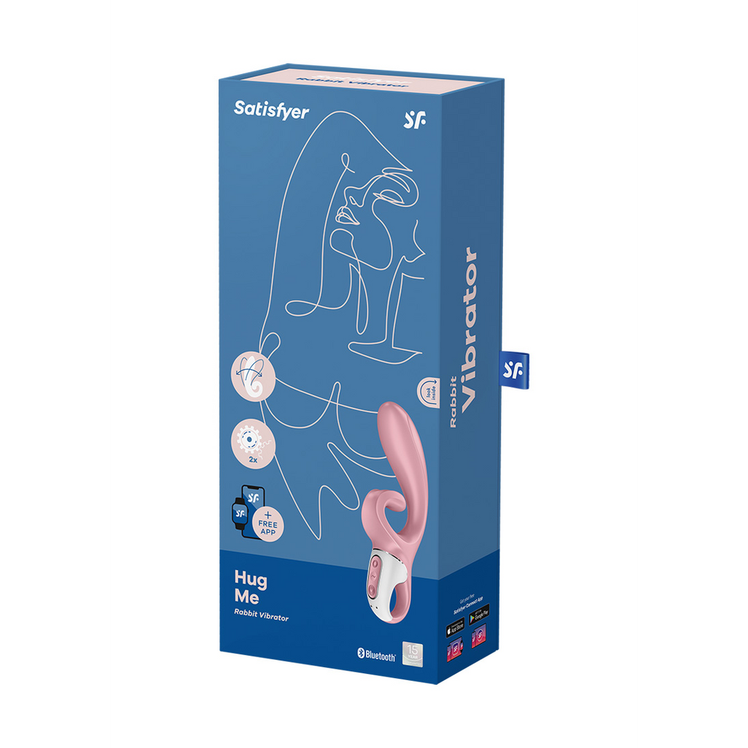 Hug Me - Rabbit Vibrator with Tongue Tip for Clitoris Stimulation - Pink Roze - 0