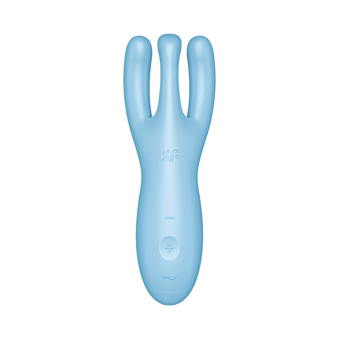 Threesome 4Plus - Lay-on Vibrator with App - Blue Blauw - 2