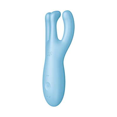 Threesome 4Plus - Lay-on Vibrator with App - Blue Blauw - 1