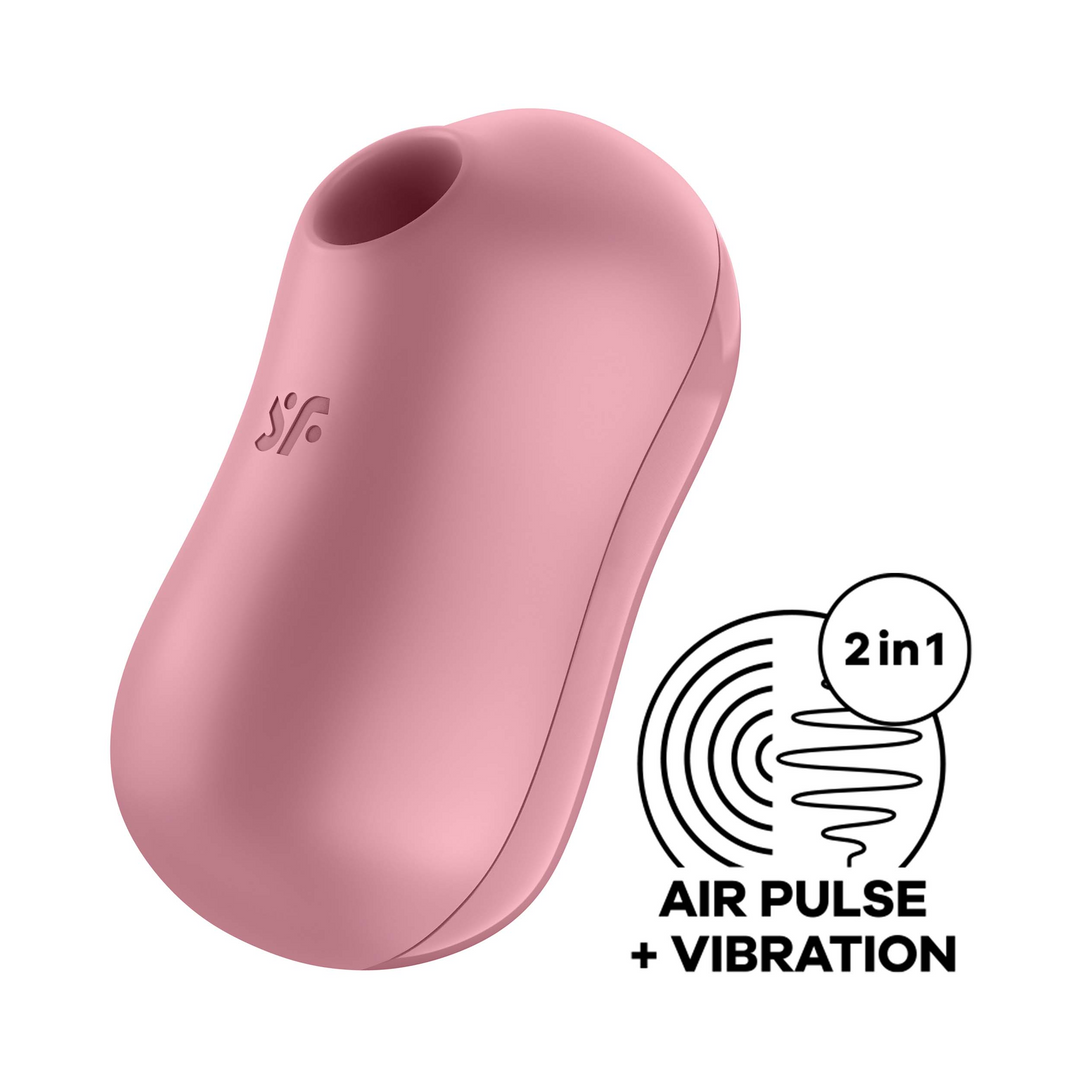 Cotton Candy - Double Air Pulse Vibrator - Light Red Roze - 0