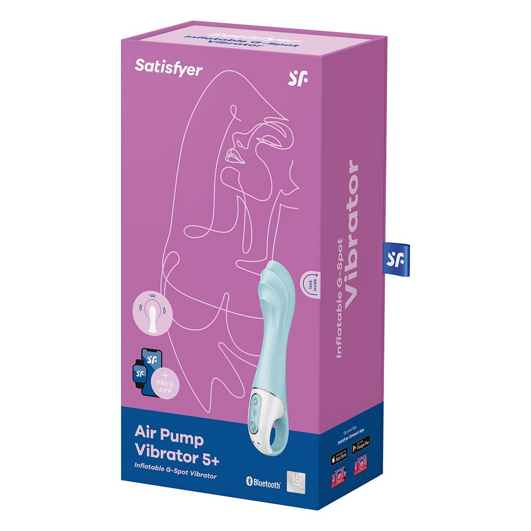 Air Pump Vibrator 5 - Inflatable Vibrator - Blue Blauw - 4