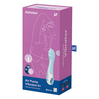 Air Pump Vibrator 5 - Inflatable Vibrator - Blue Blauw - 4