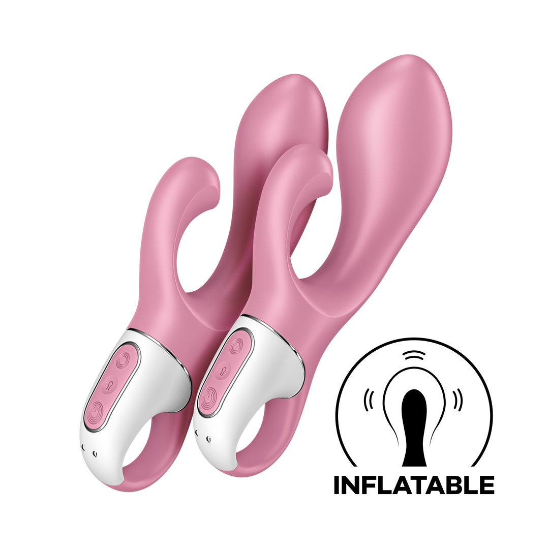 Air Pump Bunny 2 - Inflatable Rabbit Vibrator - Light Red Rood - 2