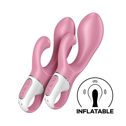 Air Pump Bunny 2 - Inflatable Rabbit Vibrator - Light Red Rood - 2