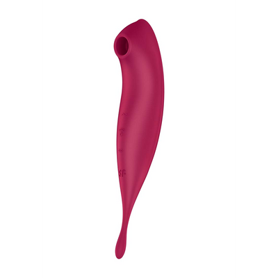 Twirling Pro - Tip Vibrator with App - Dark Red Rood - 0