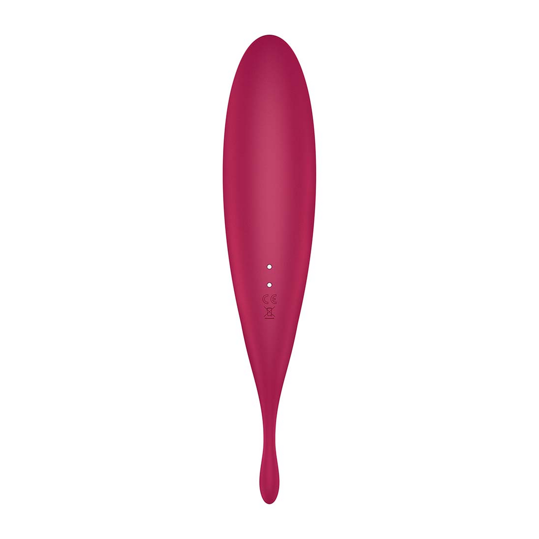 Twirling Pro - Tip Vibrator with App - Dark Red Rood - 4