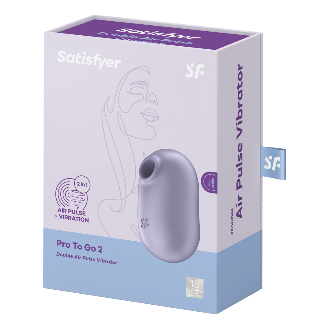 Pro to Go 2 - Double Air Pulse Vibrator - Violet Paars - 4