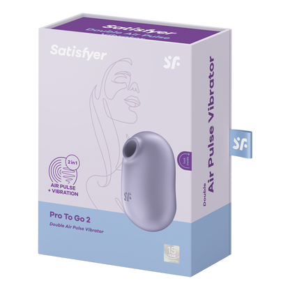 Pro to Go 2 - Double Air Pulse Vibrator - Violet Paars - 4