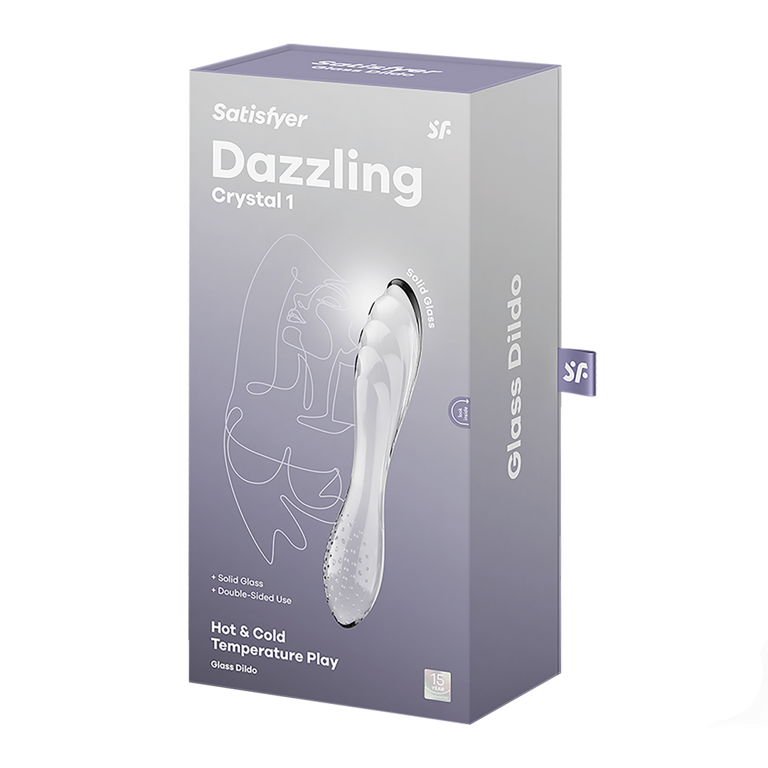 Dazzling Crystal 1 - Glass Dildo - Transparent Transparant - 2