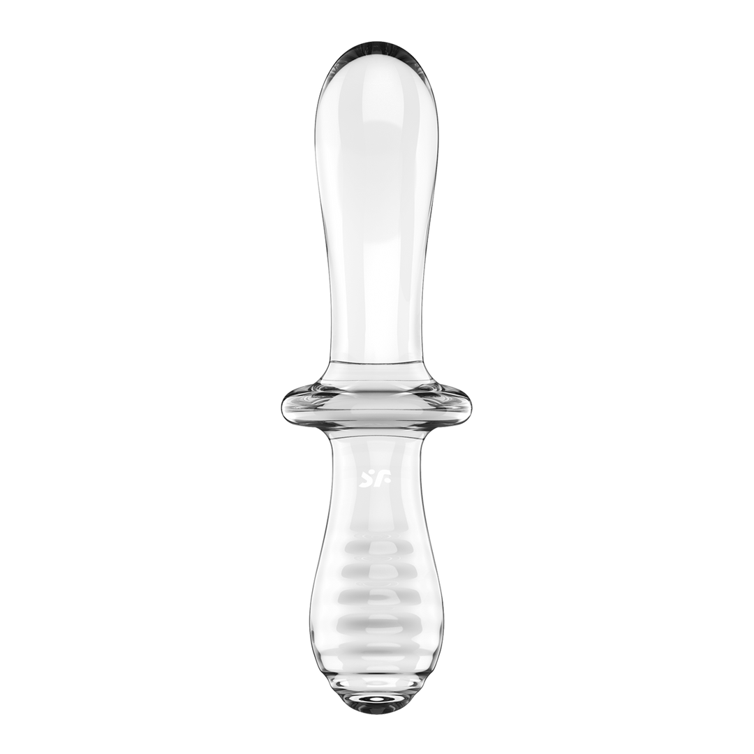 Double Crystal - Glass Dildo - Transparent Transparant - 0