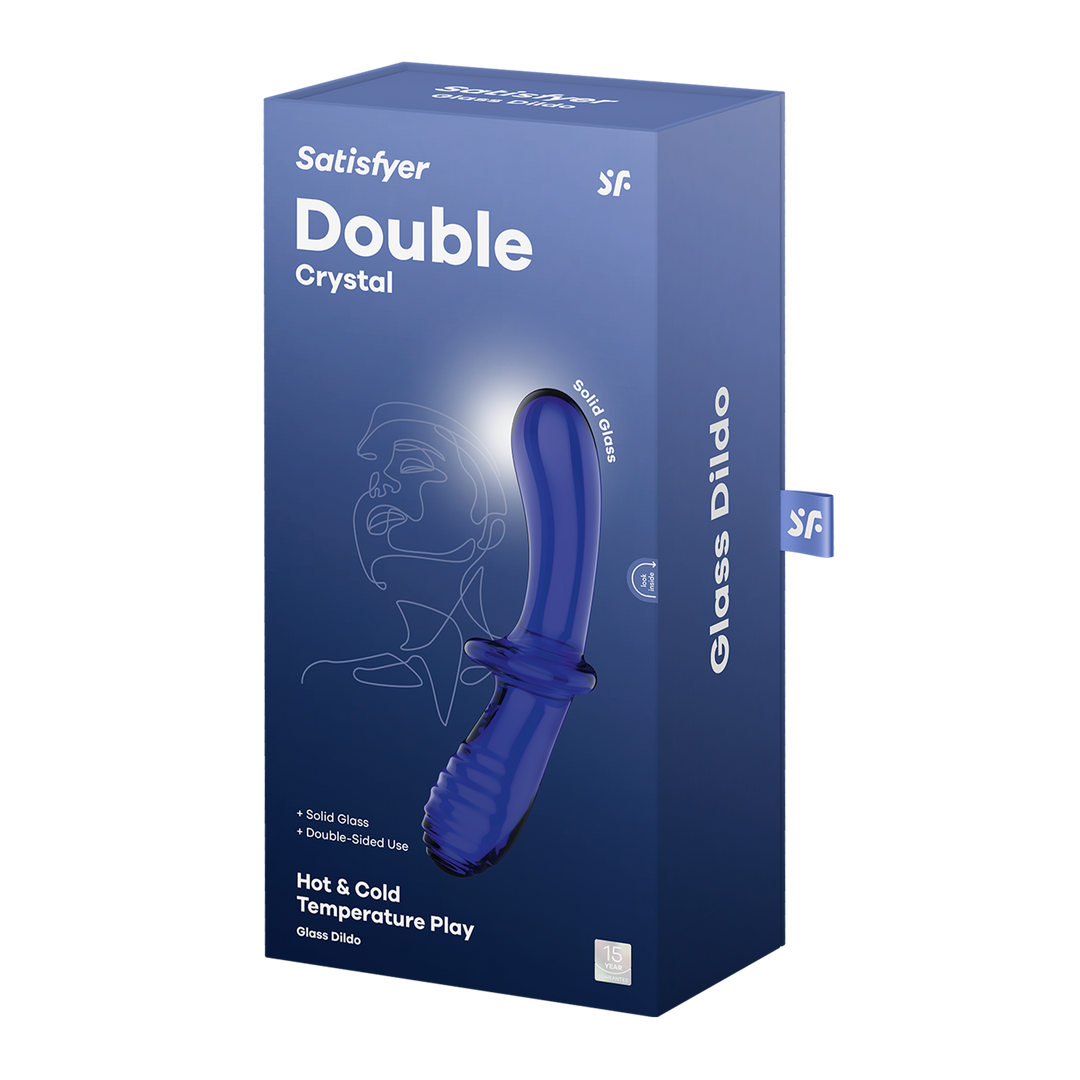 Double Crystal - Glass Dildo - Light Blue Blauw - 2