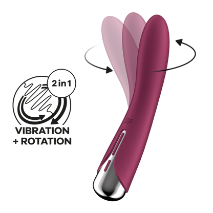 Spinning Vibe 1 - Rotating G-Spot Vibrator - Red Rood - 6