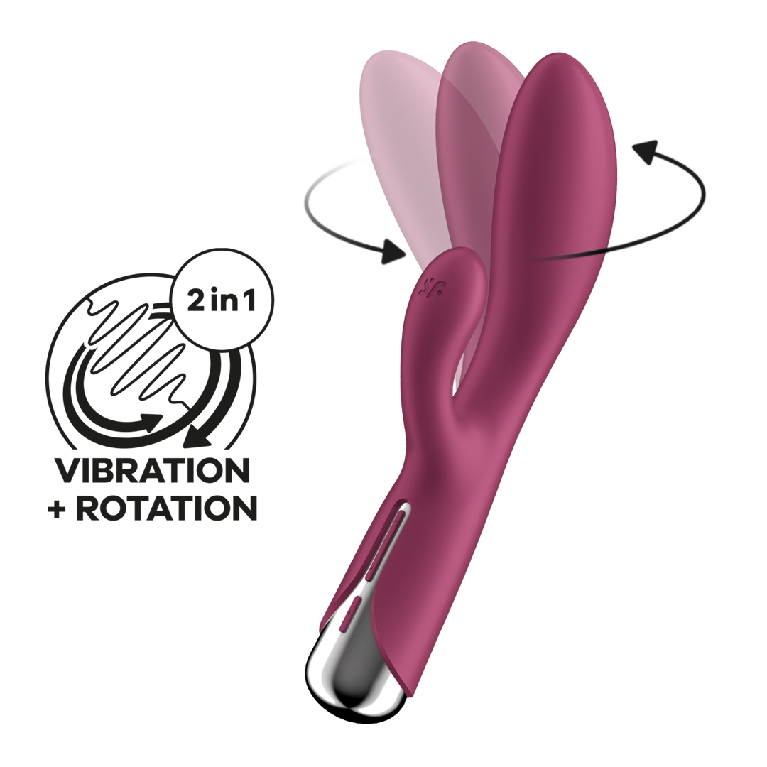 Spinning Rabbit 1 - Rotating Rabbit Vibrator - Red Rood - 3