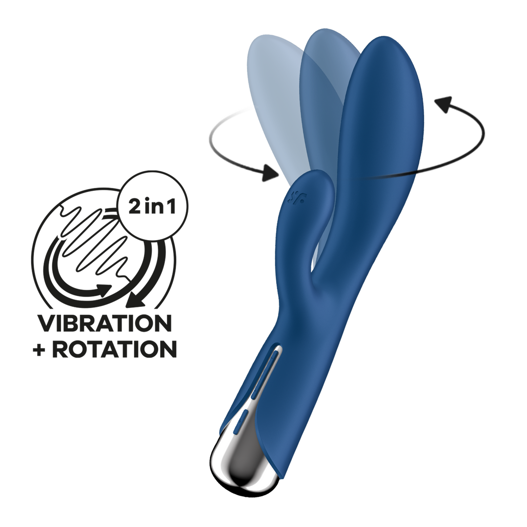 Spinning Rabbit 1 - Rotating Rabbit Vibrator - Blue Blauw - 2