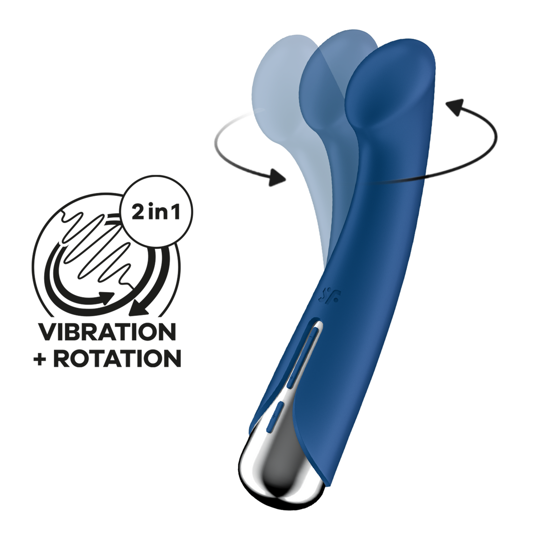 Spinning G-Spot 1 - Rotating G-Spot Vibrator - Blue Blauw - 0