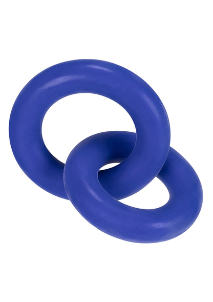 Duo Linked Cock & Ball Rings BLUE - 2