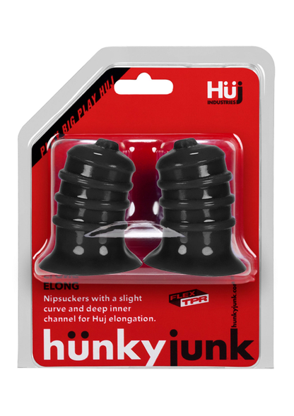 Hunkyjunk Elong Nipple Suckers BLACK - 2