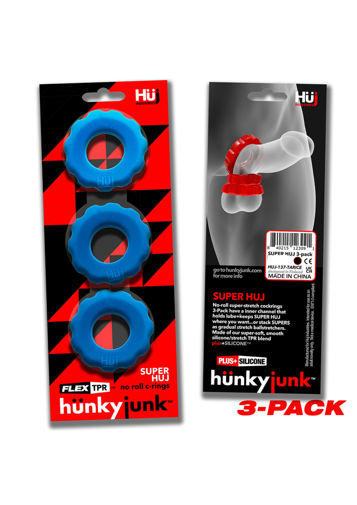 Super Huj C-Ring 3-pack BLUE - 2