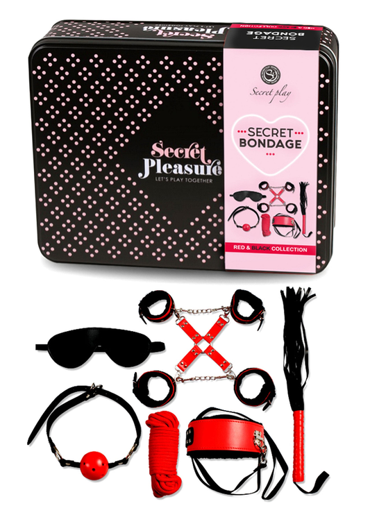 Secret Play Bondage Kit Two Colours - Rood
