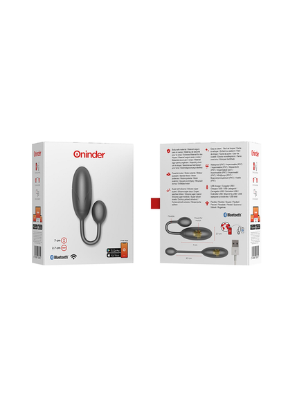 Oninder Denver Vibrating Egg + App BLACK - 0