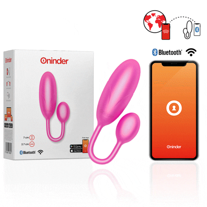 Oninder Denver Vibrating Egg + App PINK - 0