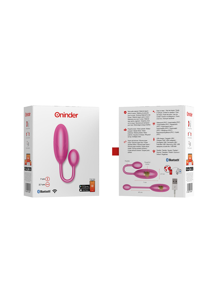 Oninder Denver Vibrating Egg + App PINK - 7