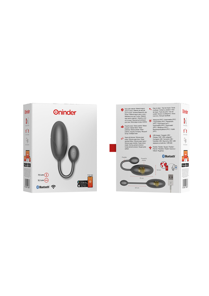 Oninder Tokyo Vibrating Egg + App BLACK - 7