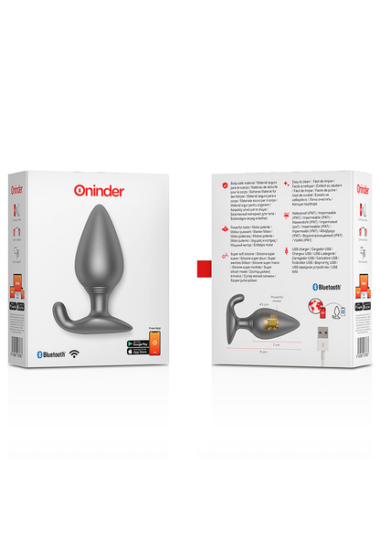 Oninder Rio Vibrating Anal Plug + App BLACK - 4