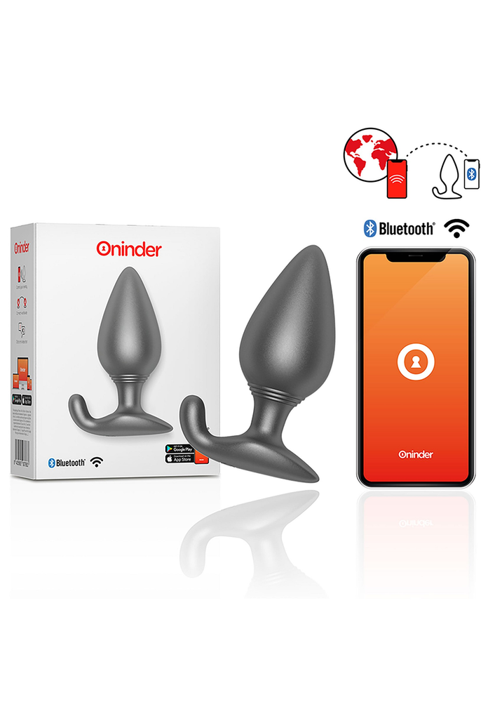 Oninder Rio Vibrating Anal Plug + App BLACK - 3