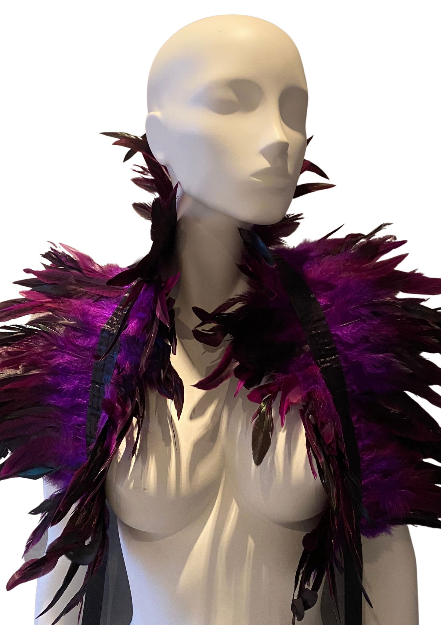 Kinky Diva Feather Shoulder Wrap PURPLE O/S - 0