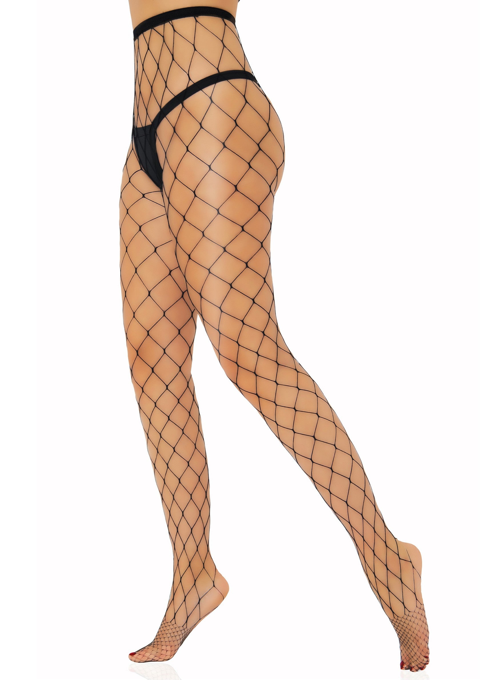 Daring Intimates Over Sized Net Tights BLACK O/S - 4