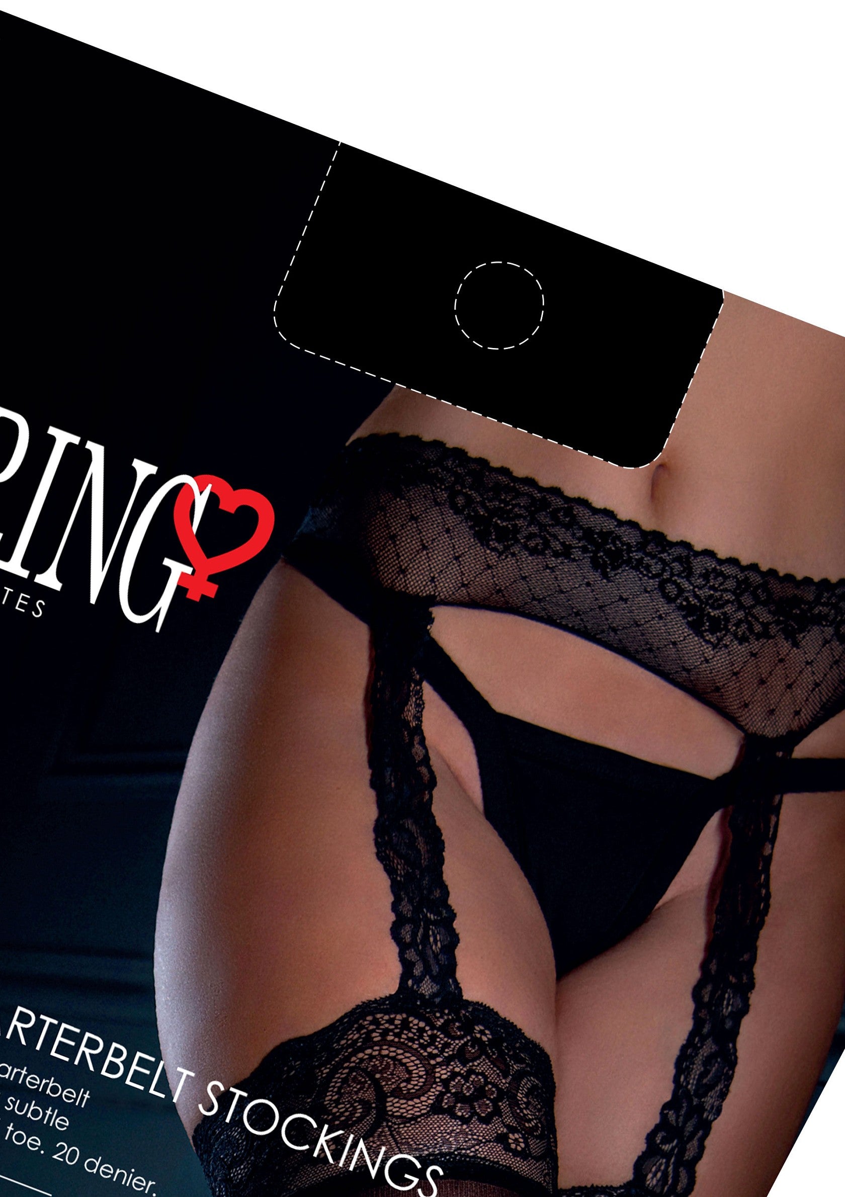 Daring Intimates Satin Touch Garterbelt Stockings BLACK O/S - 5