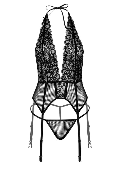 Daring Intimates Cami Garter and String BLACK S/M - 3