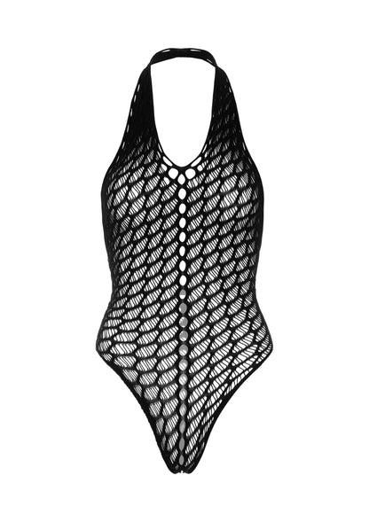 Daring Intimates Flow Net Halter Teddy BLACK O/S - 5