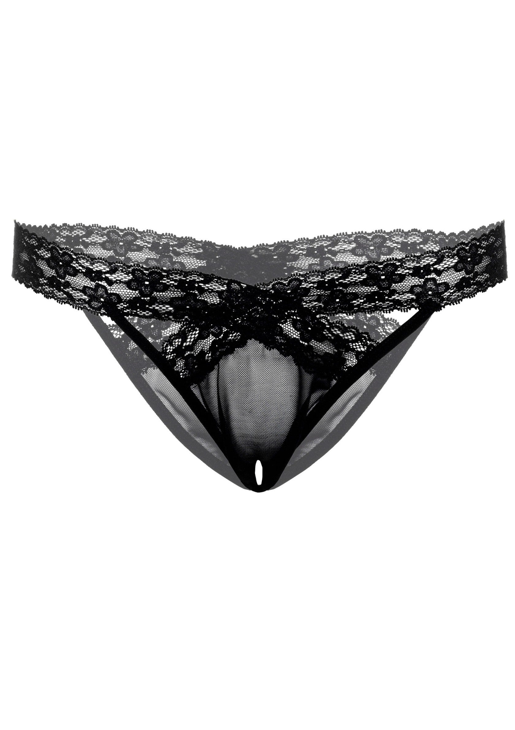 Daring Intimates Alessandra crotchless panty BLACK S/M - 1