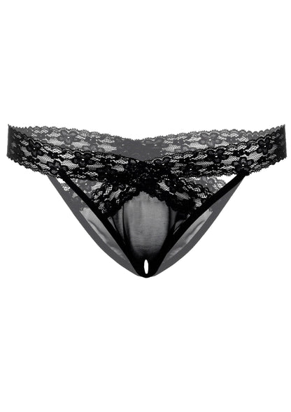 Daring Intimates Alessandra crotchless panty BLACK S/M - 1