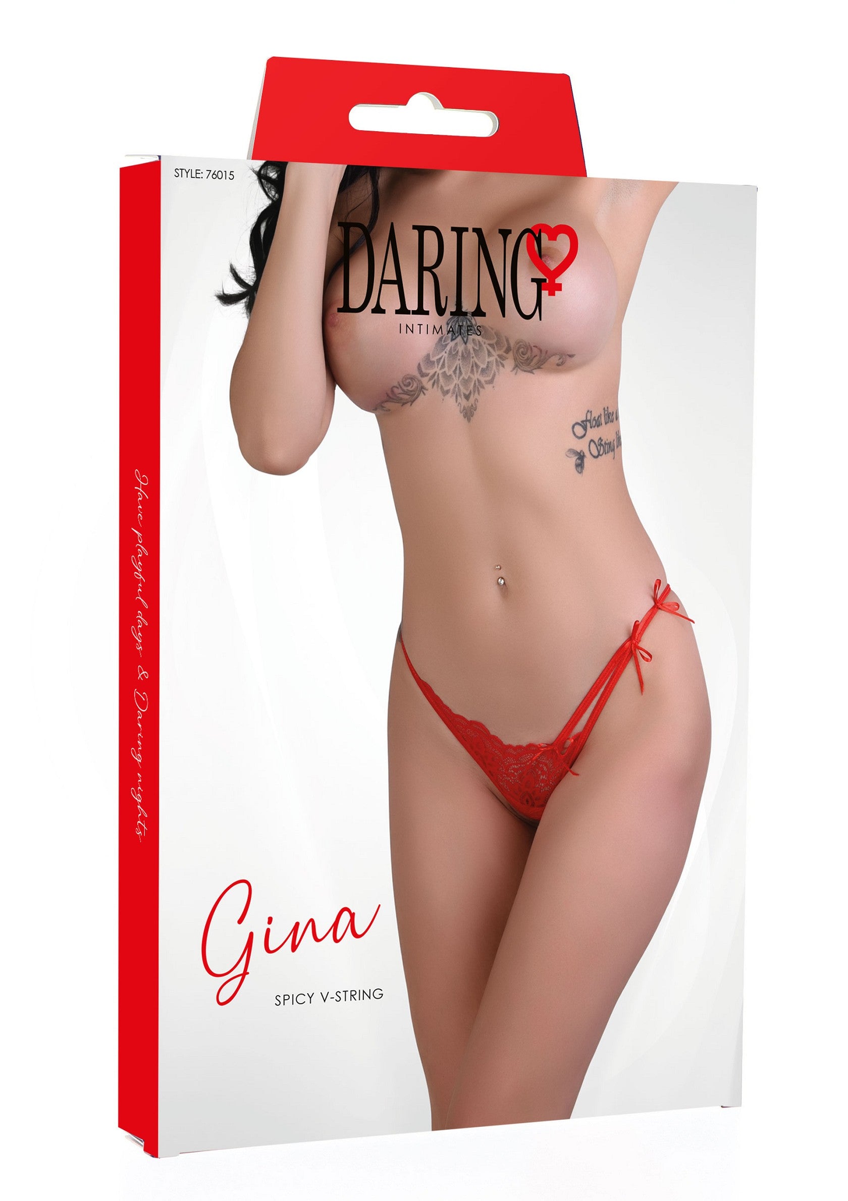Daring Intimates Gina spicy V-string RED S/M - 7