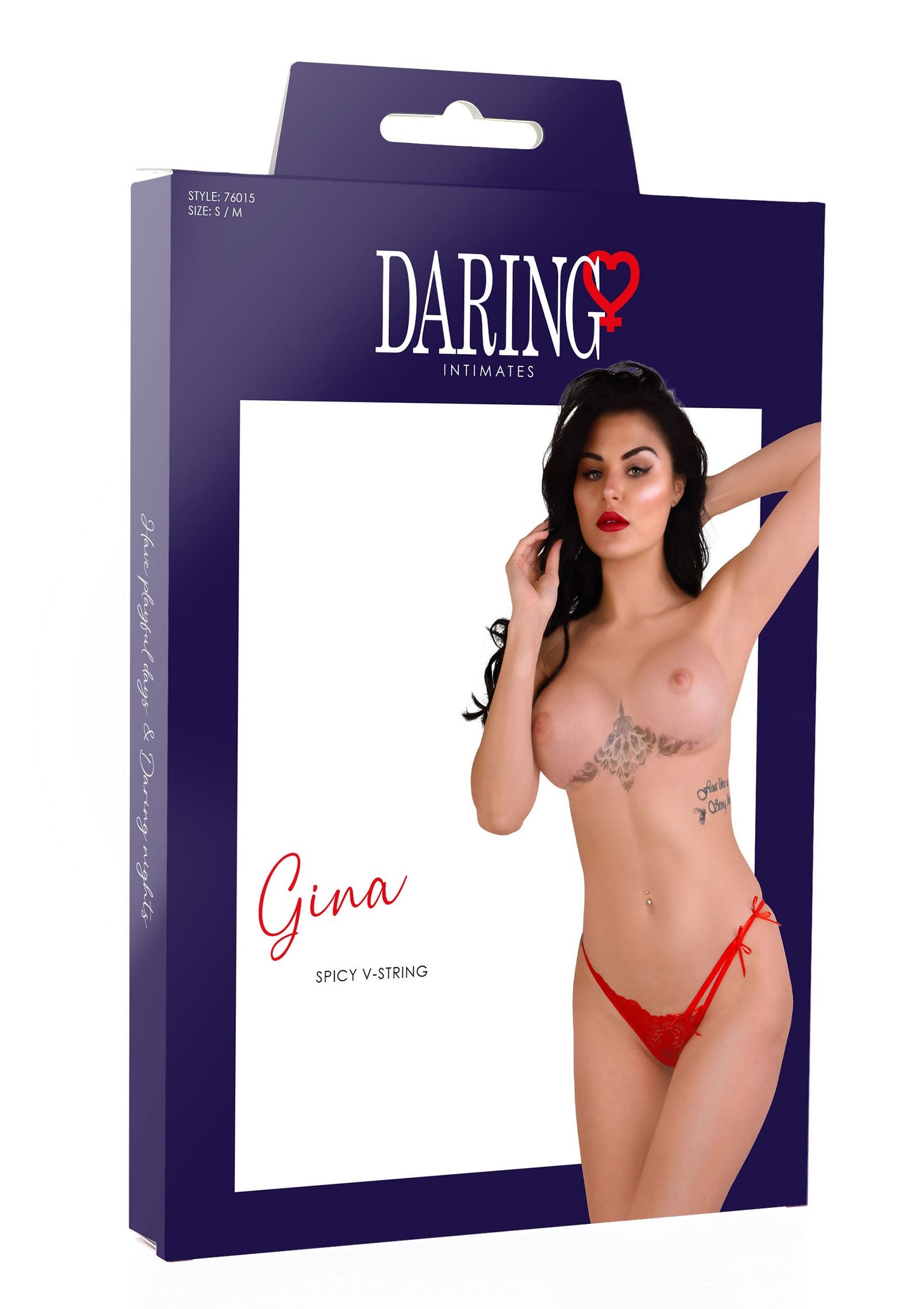 Daring Intimates Gina spicy V-string RED S/M - 4