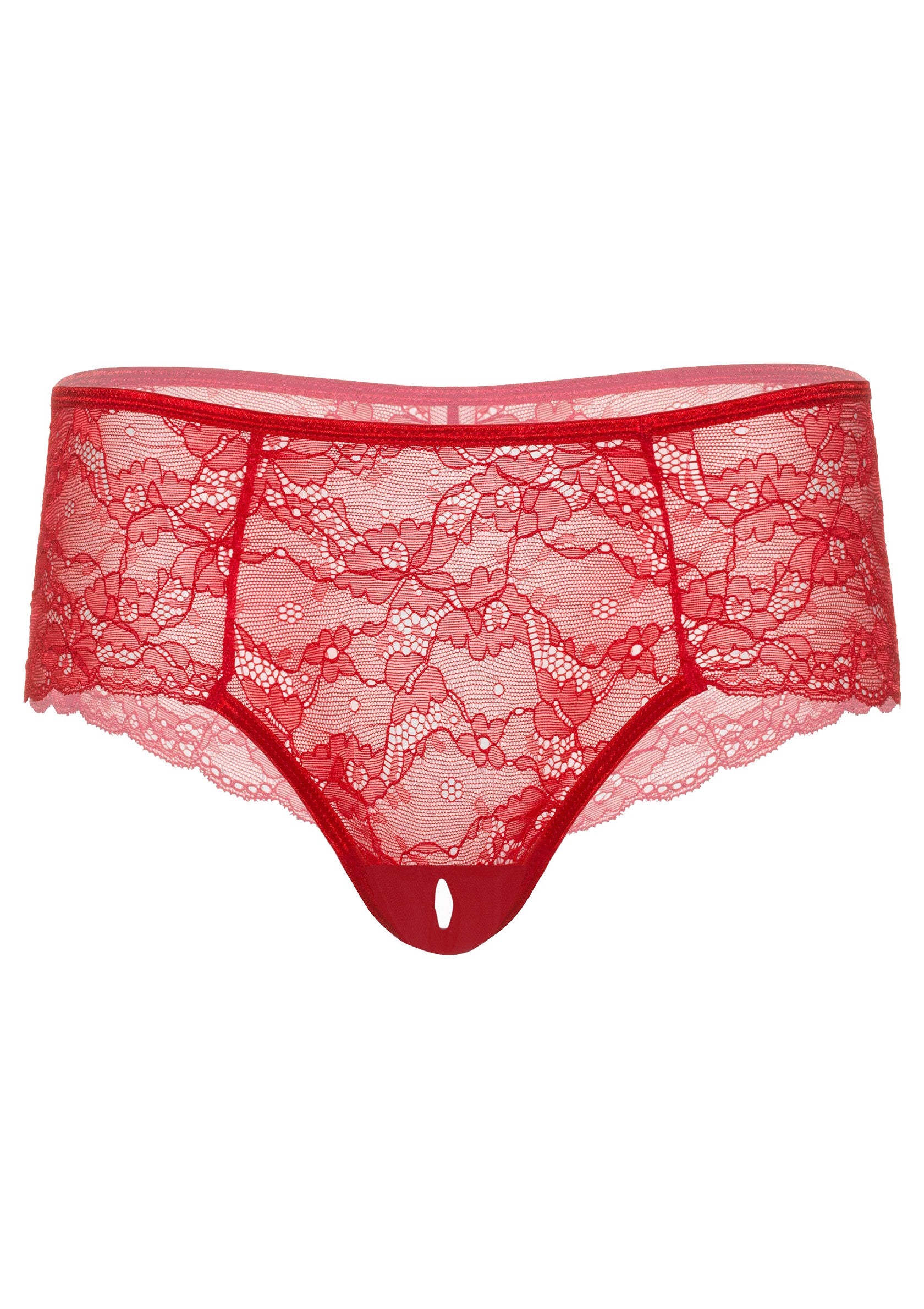 Daring Intimates Ella crotchless cheeky panty RED S/M - 7