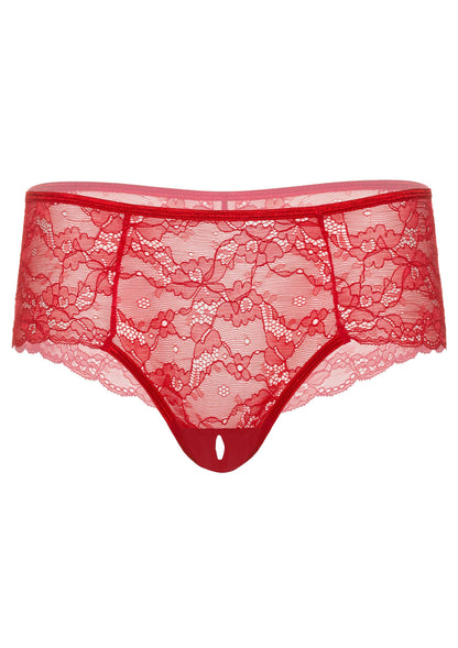 Daring Intimates Ella crotchless cheeky panty RED S/M - 7