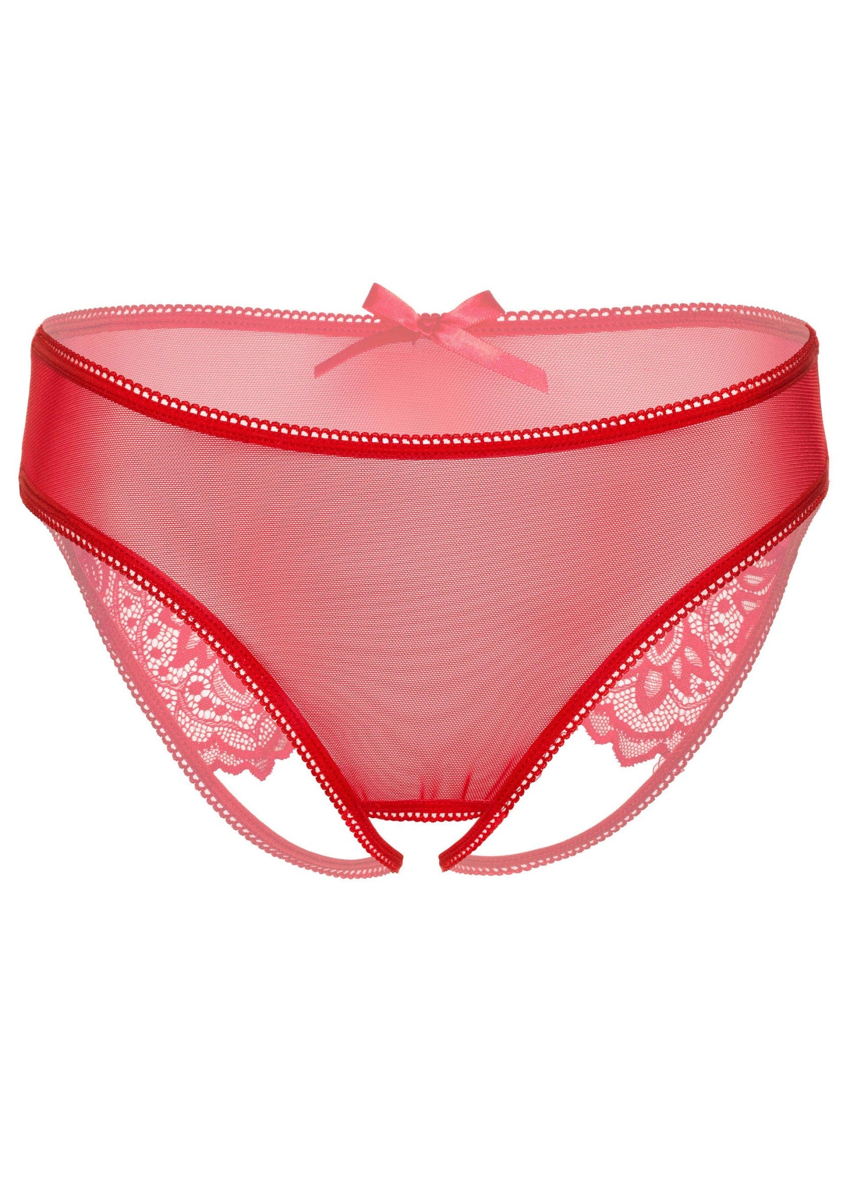 Daring Intimates Nicolette crotchless panty RED S/M - 1