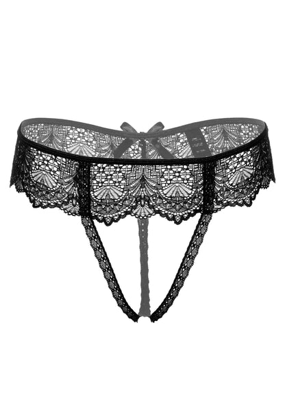 Daring Intimates Delphine crotchless string BLACK S/M - 1