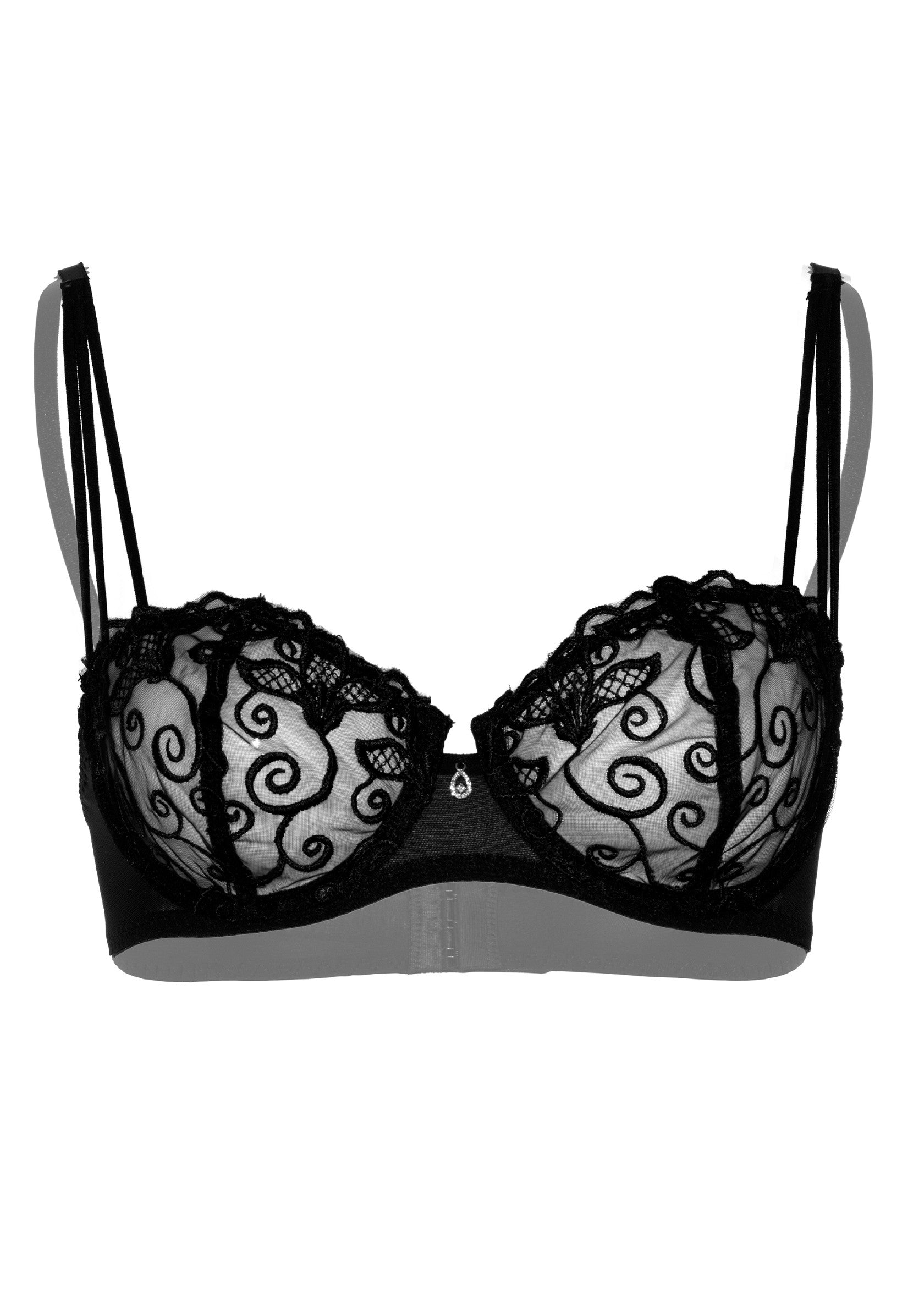 Daring Intimates Mix & Match Sexy unlined embroidered bra BLACK 75B - 1